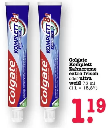 Colgate - Zahncreme extra frisch oder ultra weiß