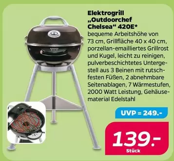 Chelsea - Elektrogrill "Outdoorchef " 420E
