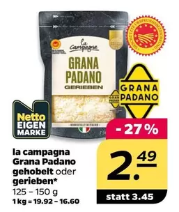 Grana Padano -  gerieben