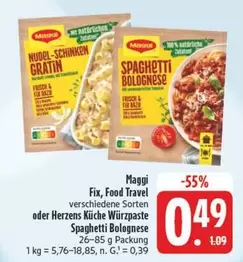 Maggi - Nudel-Schinken Gratin, Spaghetti Bolognese