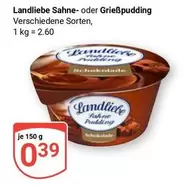Sahne- oder Grießpudding