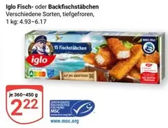 Fisch- oder Backfischstäbchen