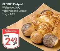 Partyrad Weizengebäck, verschiedene Dekore