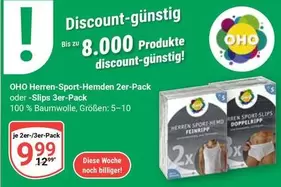 Herren-Sport-Hemden 2er-Pack oder Slips 3er-Pack