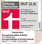 Delonghi - Wasserfilter DLSC002, Entkalker DLSC500 EcoDecalk