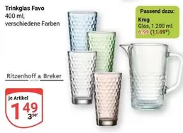 Trinkglas Favo 400 ml