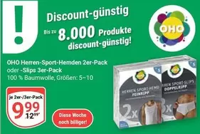 Herren-Sport-Hemden 2er-Pack oder Slips 3er-Pack