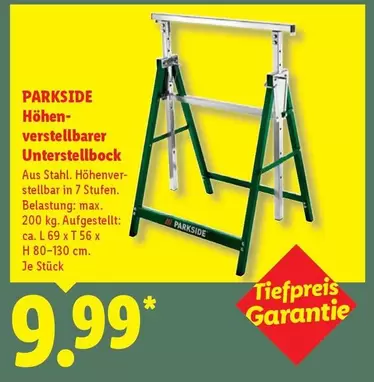 Höhenverstellbarer Unterstellbock