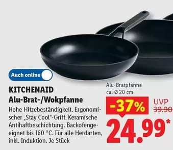 Kitchenaid - Alu-Brat-/Wokpfanne