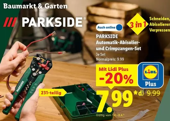 Automatik-Abisolier- und Crimpzangen-Set