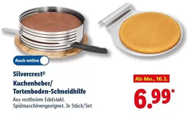 Kuchenheber/ Tortenboden-Schneidhilfe