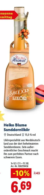 Blume - Holko  Sanddornlikör