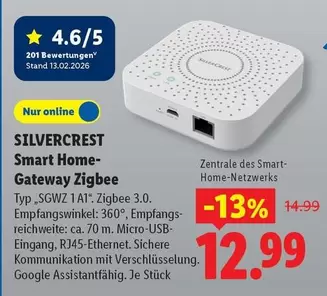 Smart Home - -Gateway Zigbee Typ "SGWZ 1 A1". Zigbee 3.0.