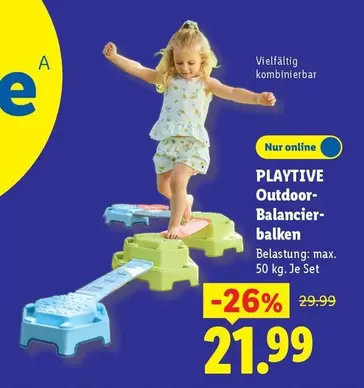 PLAYTIVE Outdoor-Balancierbalken