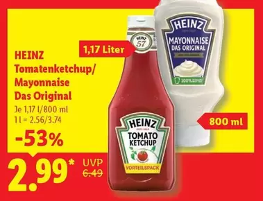 Heinz - Tomatenketchup / Mayonnaise Das Original