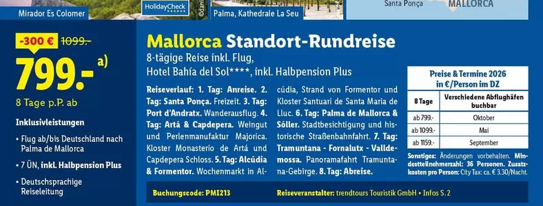 Sol - Mallorca Standort-Rundreise