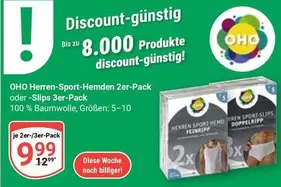 Herren-Sport-Hemden 2er-Pack oder Slips 3er-Pack