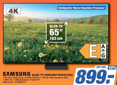 Samsung - QLED TV GOQ65QN74FAFATXZG