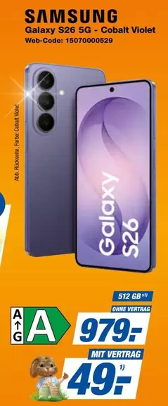 Samsung - Galaxy S26 5G - Cobalt Violet Web-Code: 15070000529