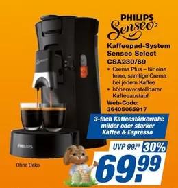 Philips - Kaffeepad-System Senseo Select CSA230/69