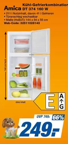 Kühl-Gefrierkombination DT 374 160 W