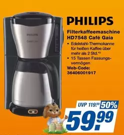 Philips - Filterkaffeemaschine HD7548 Café Gaia