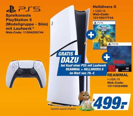 Sony - Spielkonsolen PlayStation 5 (Modellgruppe - Slim) mit Laufwerk