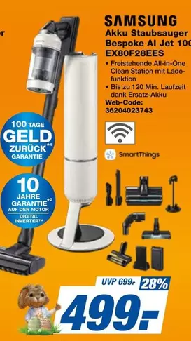 Samsung - Akku Staubsauger Bespoke AI Jet 100 EX80F28EES