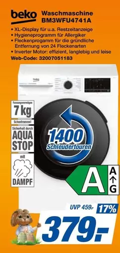 Beko - Waschmaschine BM3WFU4741A