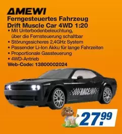 Fern gesteuertes Fahrzeug Drift Muscle Car 4WD 1:20 Web-Code: 13800002024