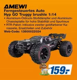 Ferngesteuertes Auto Hyp GO Truggy brushle 1:14 Web-Code: 1380002024