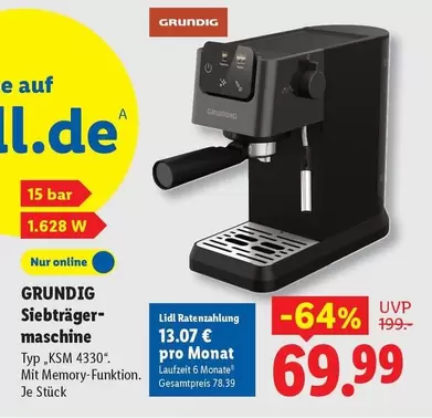 Siebträger-maschine Typ "KSM 4330"