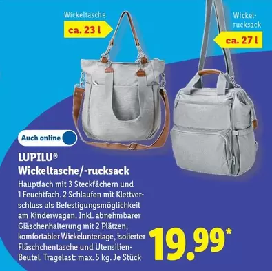 Wickeltasche/-rucksack