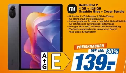 Xiaomi - Redmi Pad 2 4 GB + 128 GB