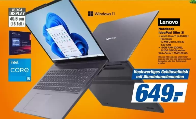 Lenovo - Ideapad Slim 3i Notebook