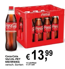 Coca Cola - Coca-Cola 12x1,0L PET MEHRWEG versch. Sorten