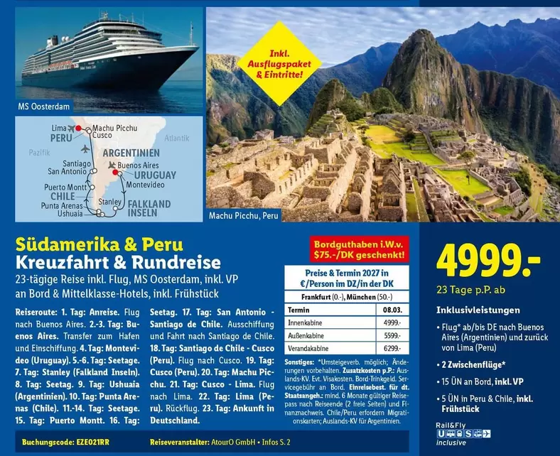 Stanley - Südamerika & Peru Kreuzfahrt & Rundreise