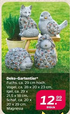 Fuchs - Deko-Gartentier , Vogel, Igel, Schaf