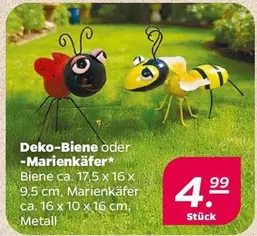 Deko-Biene oder -Marienkäfer