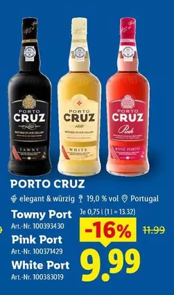 Porto Cruz Towny Port, Pink Port, White Port