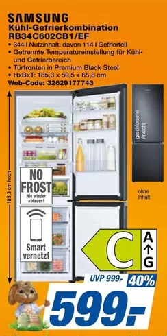 Samsung - Kühl-Gefrierkombination RB34C602CB1/EF
