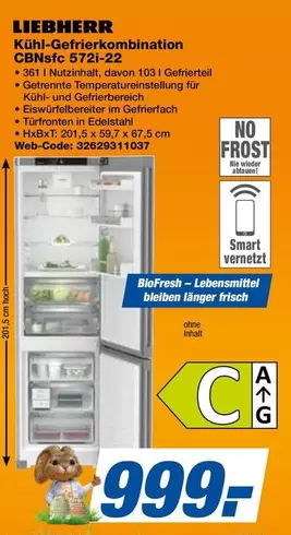 Liebherr - Kühl-Gefrierkombination CBNsfc 5721-22