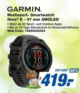 Garmin - Multisport- Smartwatch fēnix® E - 47 mm AMOLED