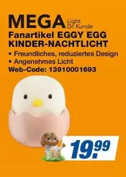 MEGA Fanartikel Eggy Egg Kinder-Nachtlicht Web-Code: 13910001693