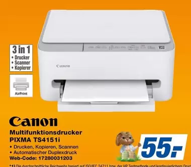 Canon - Multifunktionsdrucker PIXMA TS4151i