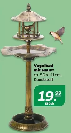 Vogelbad mit Haus