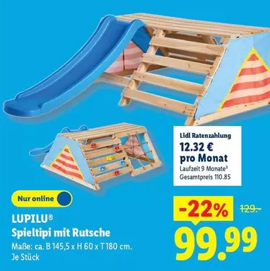 Spieltipi mit Rutsche