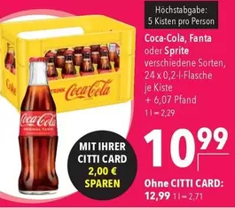 Coca Cola - Coca-Cola, Fanta oder Sprite