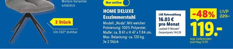 Deluxe - Esszimmerstuhl