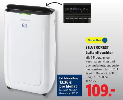 SILVERCREST Luftentfeuchter